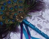 Exquisite Diamond Peacock Fan Bouquet