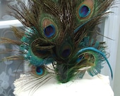 Elegant Feathers cake topper in your choice of accent colors