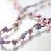 Boho Beaded Strand Necklace, Wrap Bracelet, Anklet, Bohemian Jewelry, Crochet Jewelry, Metallic