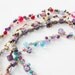 Boho Beaded Strand Necklace, Wrap Bracelet, Anklet, Bohemian Jewelry, Crochet Jewelry, Metallic