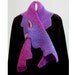 Hand Knit Scarf, Purple Scarf, Zig Zag Spiral Scarf, Modern Geometric Triangle Scarf, Winter Accessory for Women