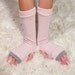 Cashmere Fingerless Gloves - Womens Pink CASHMERE Armwarmers - Hippie Bohemian Holiday Gift Warm Cozy Mitten Wristwarmer Cuff Ballerina