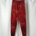Atomic Lace Leggings in Black and Warm Red (medium)