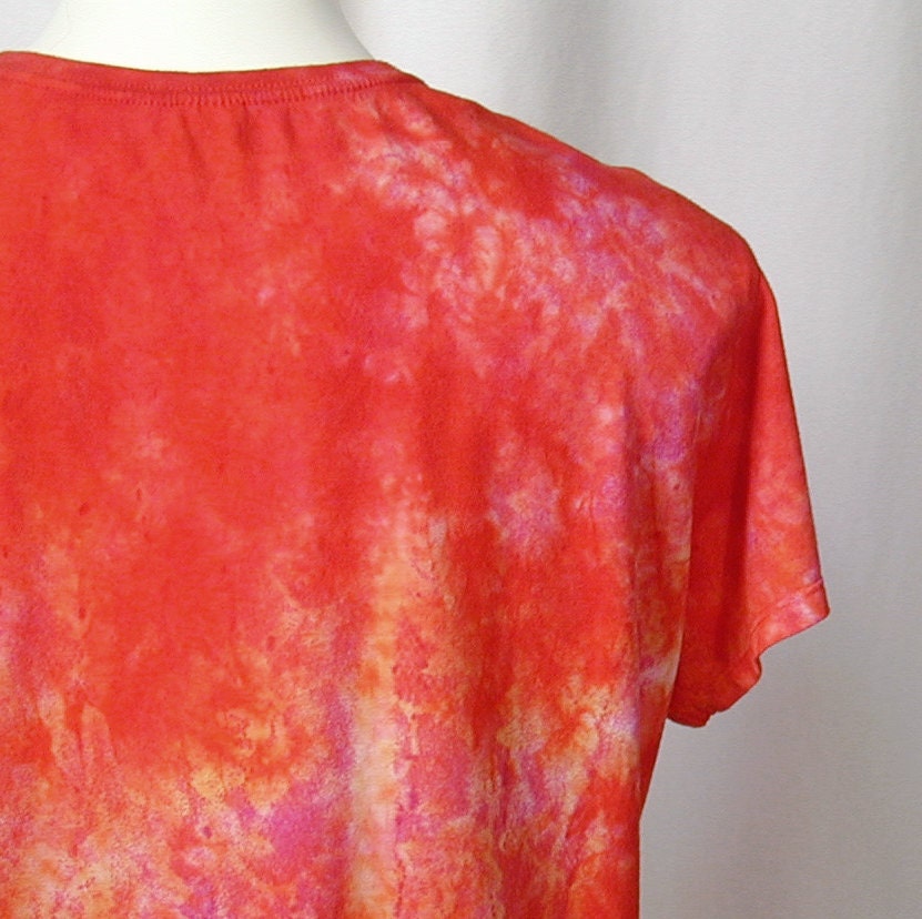Hot Pink and Tangerine Ambrosia Atomic Lace Tee (xl)