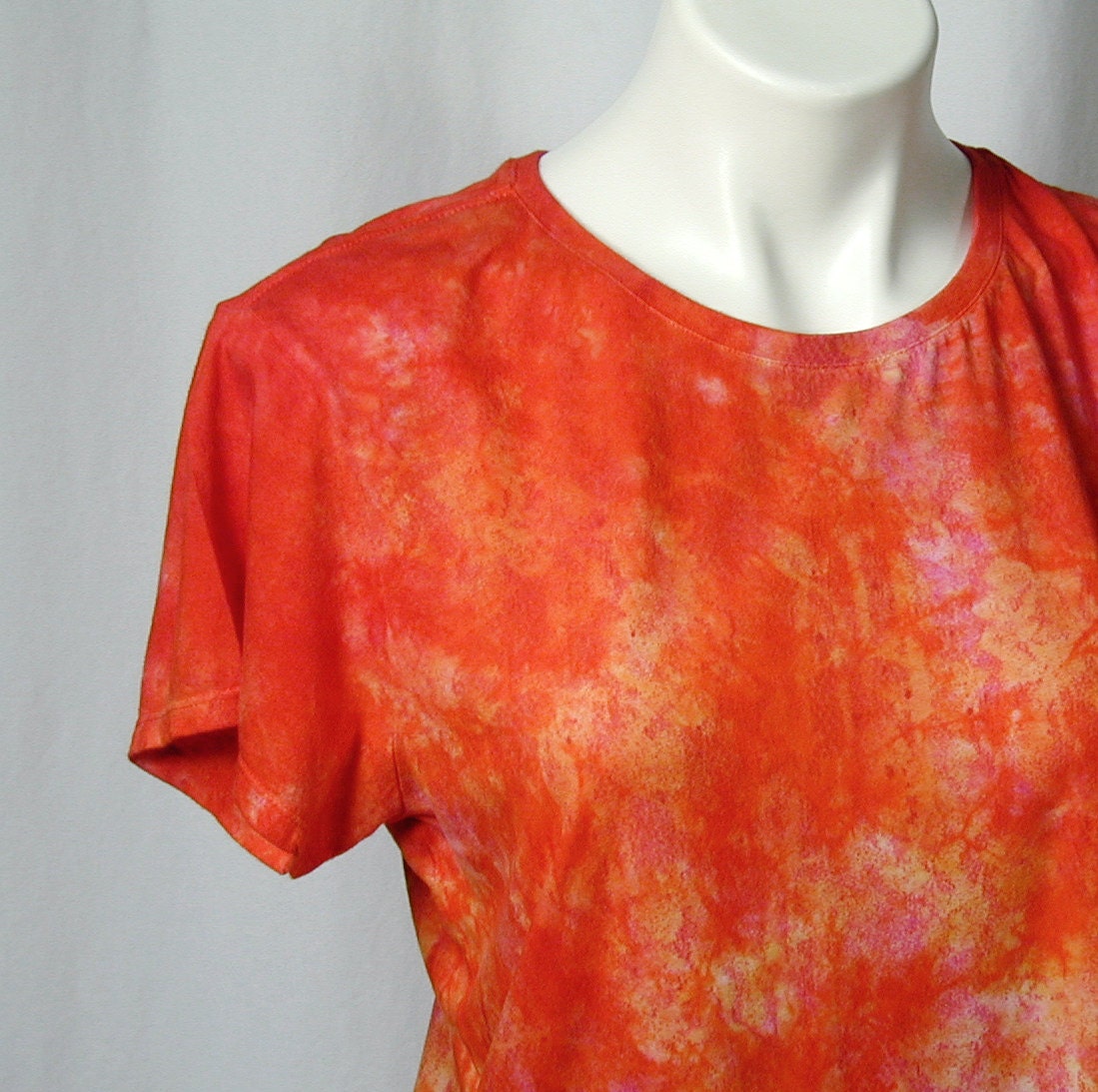 Hot Pink and Tangerine Ambrosia Atomic Lace Tee (xl)