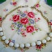 Vintage Pastel Rhinestone Milkglass Necklace