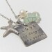 Love as deep as Ocean. starfish, coral, shell, sea glass, pearl, crystal necklace