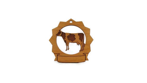 Cow Standing Personalized Farm Ornament