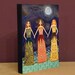 Friendship Sisters Painting Art Print Block BFF Best Friends Gift - Together they were strong