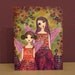 Autumn Fairies Mixed Media Fairy Painting Art Print Block
