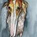 I suppose you think thats funny - Borzoi Hound Dog Print - 5 x 7 inch