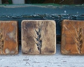 Tiny Wheat Tiles-Set of 3-Made to Order - DevonWhitneyTile