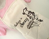 Canvas Apron - Baking is Sexy print