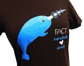 Narwhal Loves Donuts Ladies T-shirt (Available in sizes S, M, L, XL)