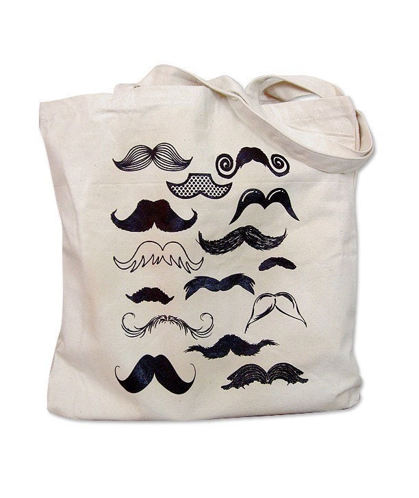 Mustache Collection Tote Bag