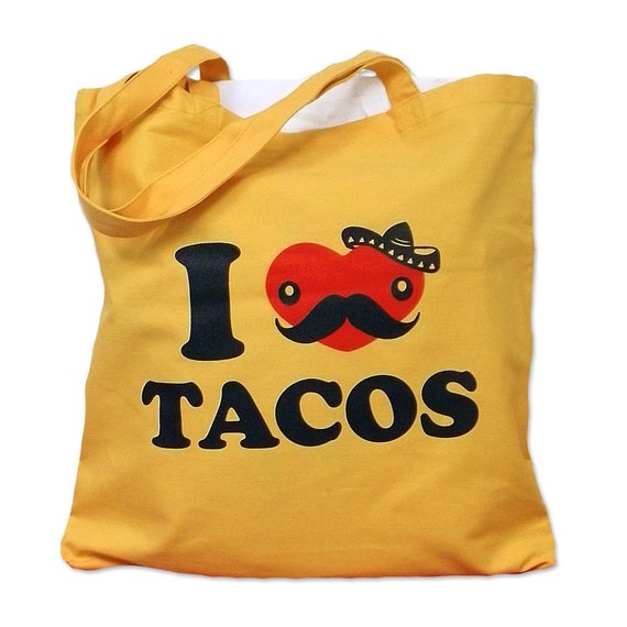 I Love TACOS Tote Bag