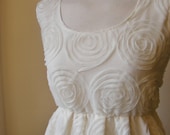 Beautiful Antique Ivory Lace Rose Tulle Fairytale Dress // Boho Vintage Romantic / Handmade/ Choose Your Size