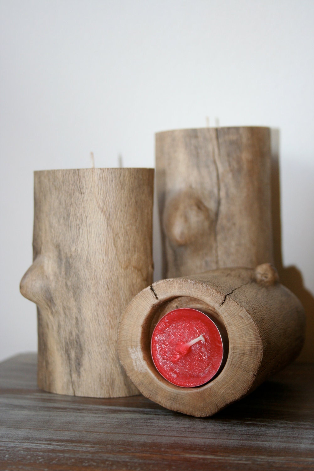Driftwood Candle Holders set of 3