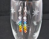 Swarovski rainbow chakra dangle earrings