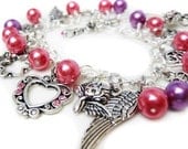 FREE FAST USA SHIPPING plus Free Gift - You Are My Sweet Angel- Lover, Friendship, Friend, BFF, Prom, Graduation, Mother, Daughter, Angel, Heart, Wing, Skeleton Key, Charm Bracelet