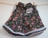 ruffle front tank from recycled shirts, size 3