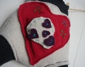 Punk Rock Baby Skull Pant in Felted Cashmere, 6-12 Months