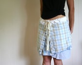 the boyfriend- women's button up, 3 tiered, shirt skirt, size 6 to 8