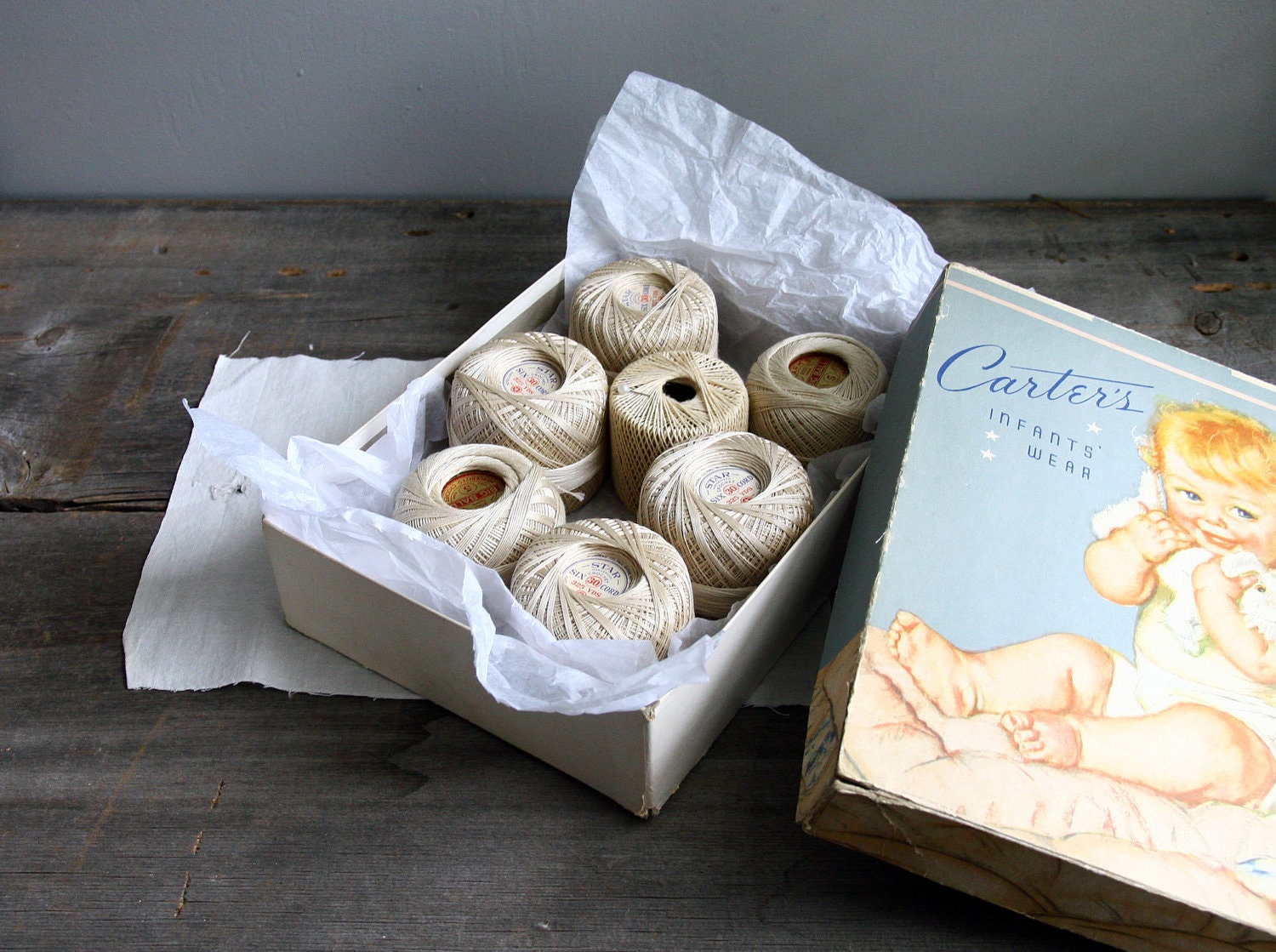 carefully saved box of string