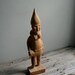 hand carved vintage gnome elf figure
