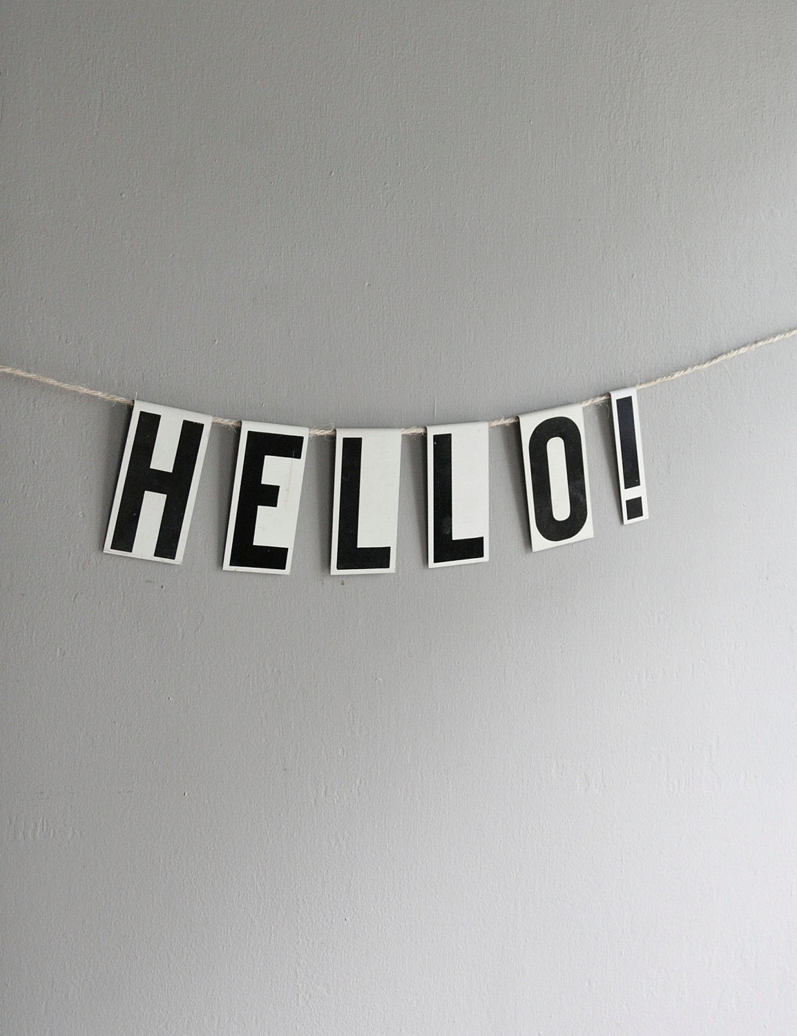 hello / vintage modern bunting