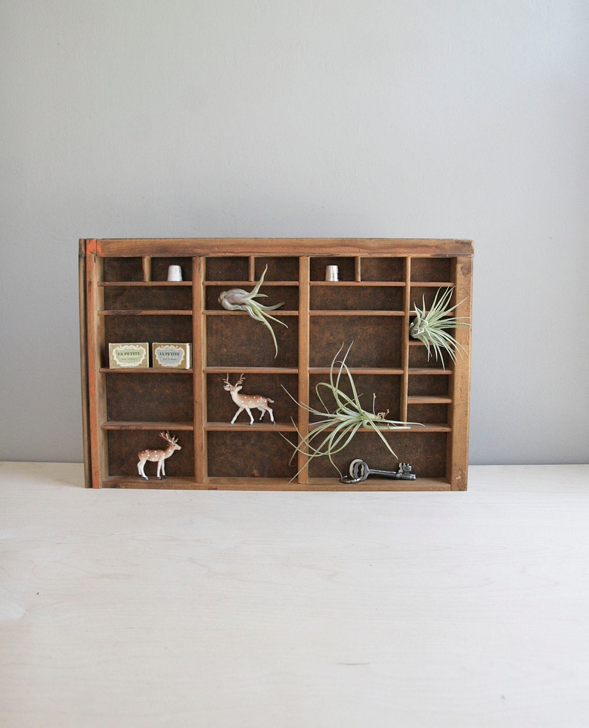 small wood printer's drawer / letterpress tray