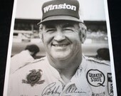 Bobby Allison black & White signed pre 1988, 59 Buick Promotion,Scuttle Competition,7  total 8x10 Collection  Lot of Vintage Auto Photos,
