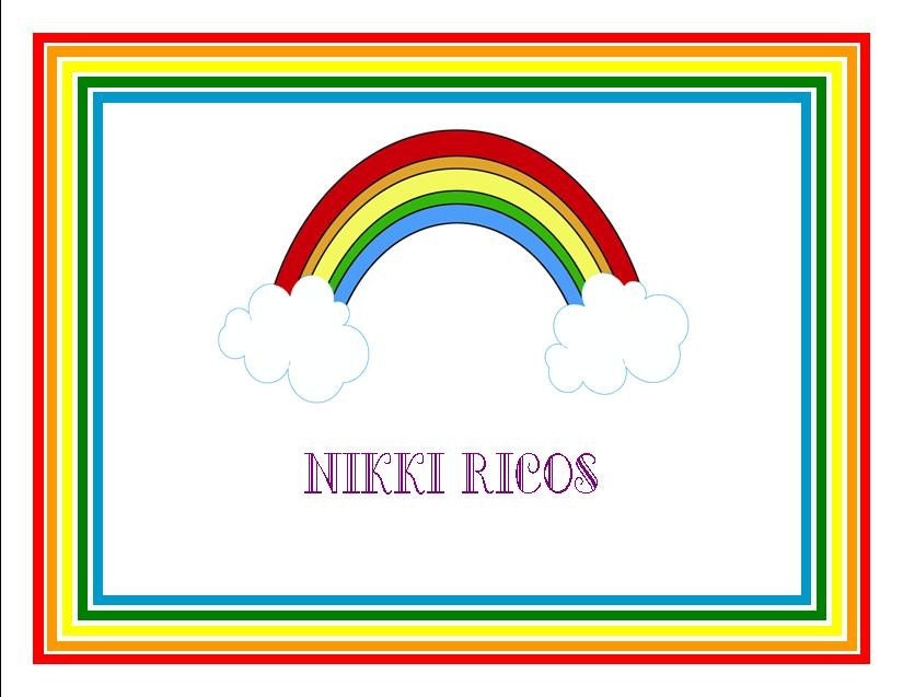 Colorful Rainbow Personalized Stationery (set of 10 folded cards)