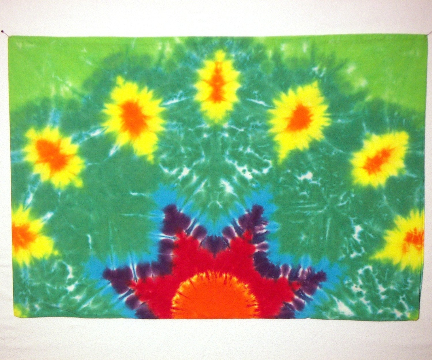 Sunshine and Green Grass Tie Dye Pillowcase (Ready to Ship)