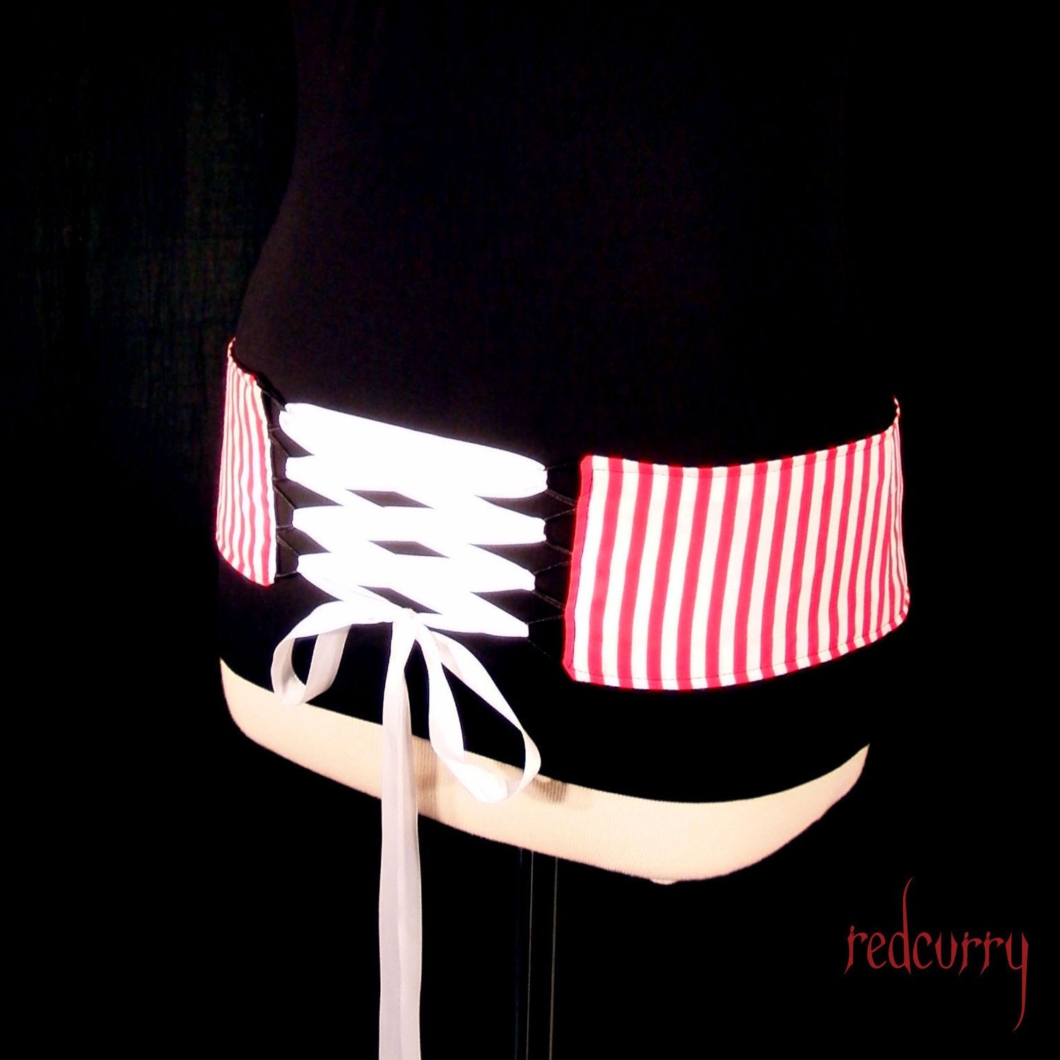 Pirate Bellydance Belt Candy Stripe Corset Style Any Size