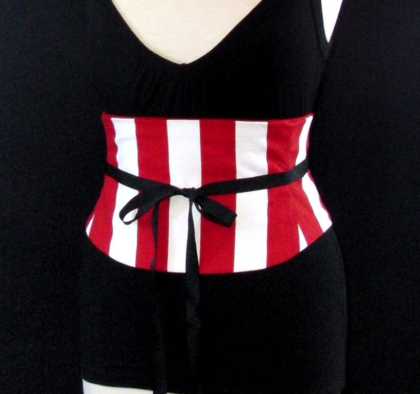 Pirate Corset Waist Cincher Belt Any Size by redcurrydesigns