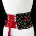 Cherry Polka Dot Waist Cincher Corset Belt Any Size Custom CLEARANCE