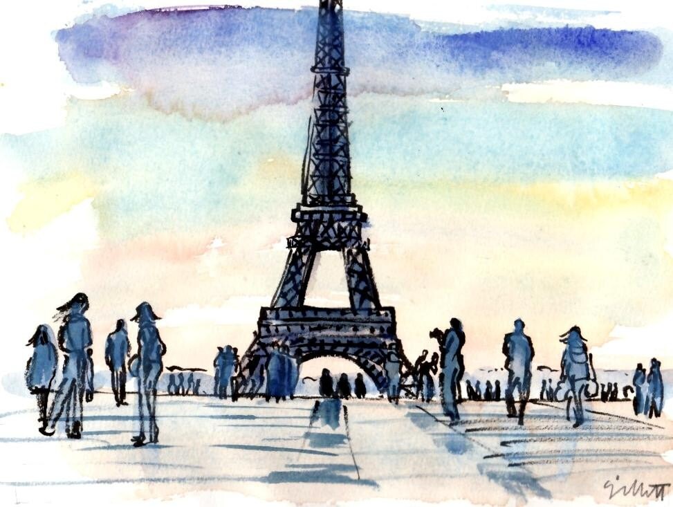 Eiffel Tower Trocadero...9 x 11