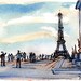 Eiffel tower seen from Palais de Chaillot