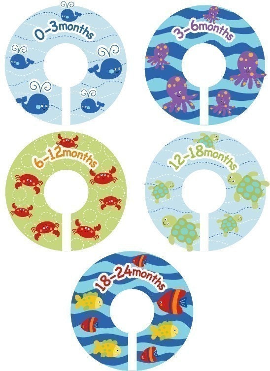 Ocean Sealife Closet Clothing Dividers
