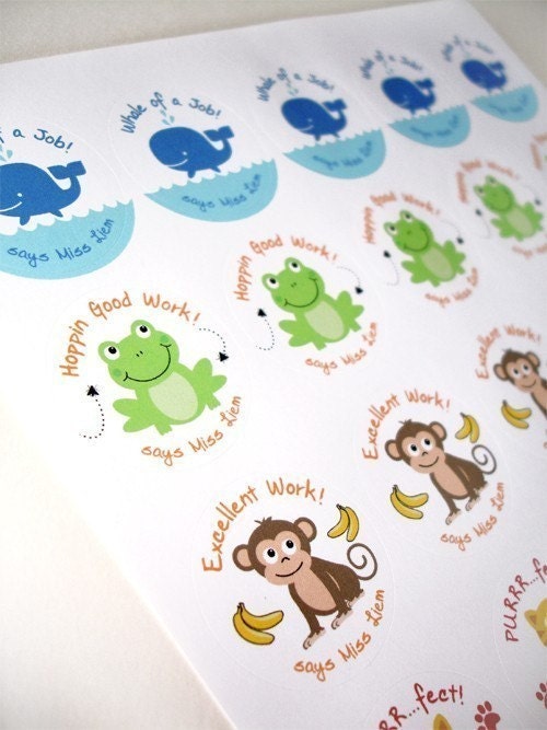 60 Teacher Stickers  - 2 Sheets Personalized with Your Teachers Name