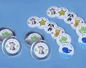 2 Sets of 48 Teacher Stickers with Tin