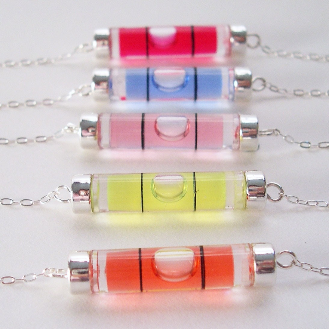 Keep Your Balance - Bubble Level Necklace sterling