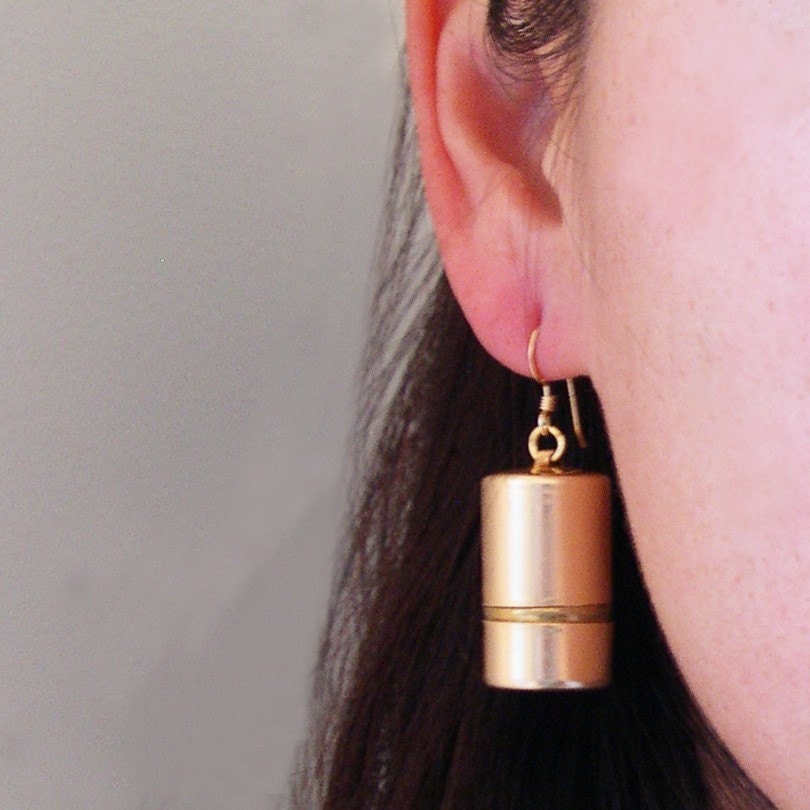 Vintage Gold Lighter Earrings - YOU Light Up My Life