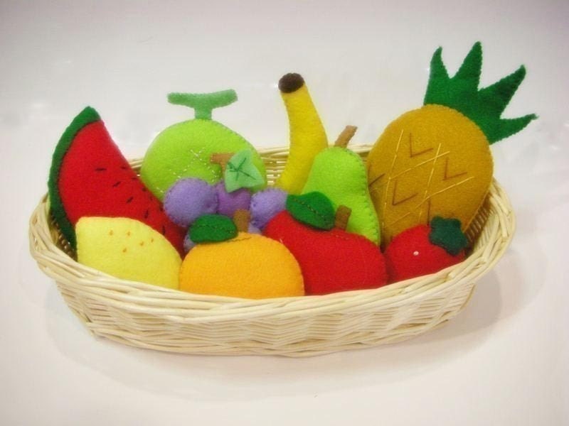 Felt Fruit Patterns and Instructions PDF Cute Easy.