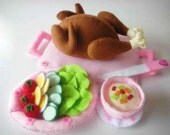 Chicken and Salad Party 3 PDF Felt Pattern
