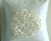 Vintageous - Throw Pillow Covers - 16x16 Inches Silk Pillow Cover with Satin Frill  Embroidery