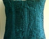 Decorative Throw Pillow Covers Couch Pillow Handmade 16 Inch Silk Pillow Cover Royal Peacock Green Bedroom Bedding Housewares Home Decor