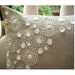 Elegance - Throw Pillow Covers - 16x16 Inches Linen Pillow Cover with Mother Of Pearl