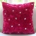 Fuchsia Power - Throw Pillow Covers - 16x16 Inches Silk Pillow Cover with Satin Embroidery